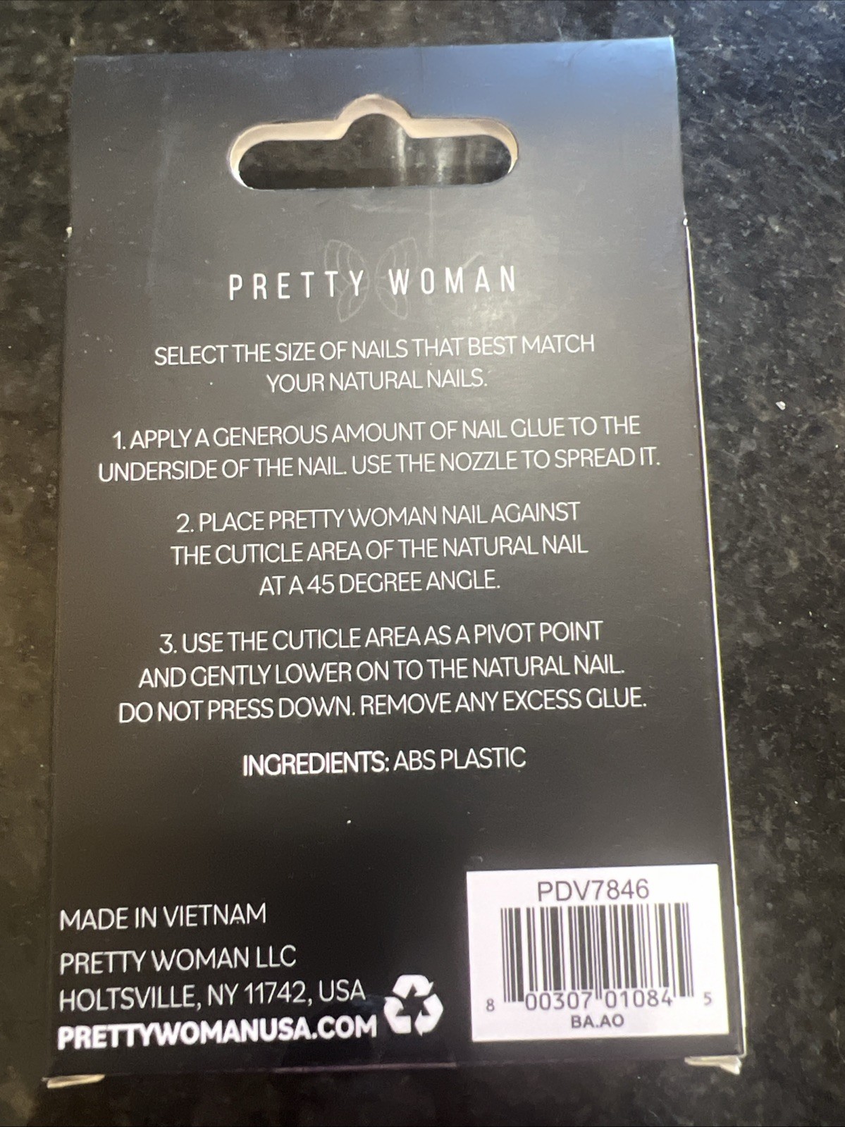 Pretty Woman Faux Nails Pink Floral 12pc Vegan New Sealed