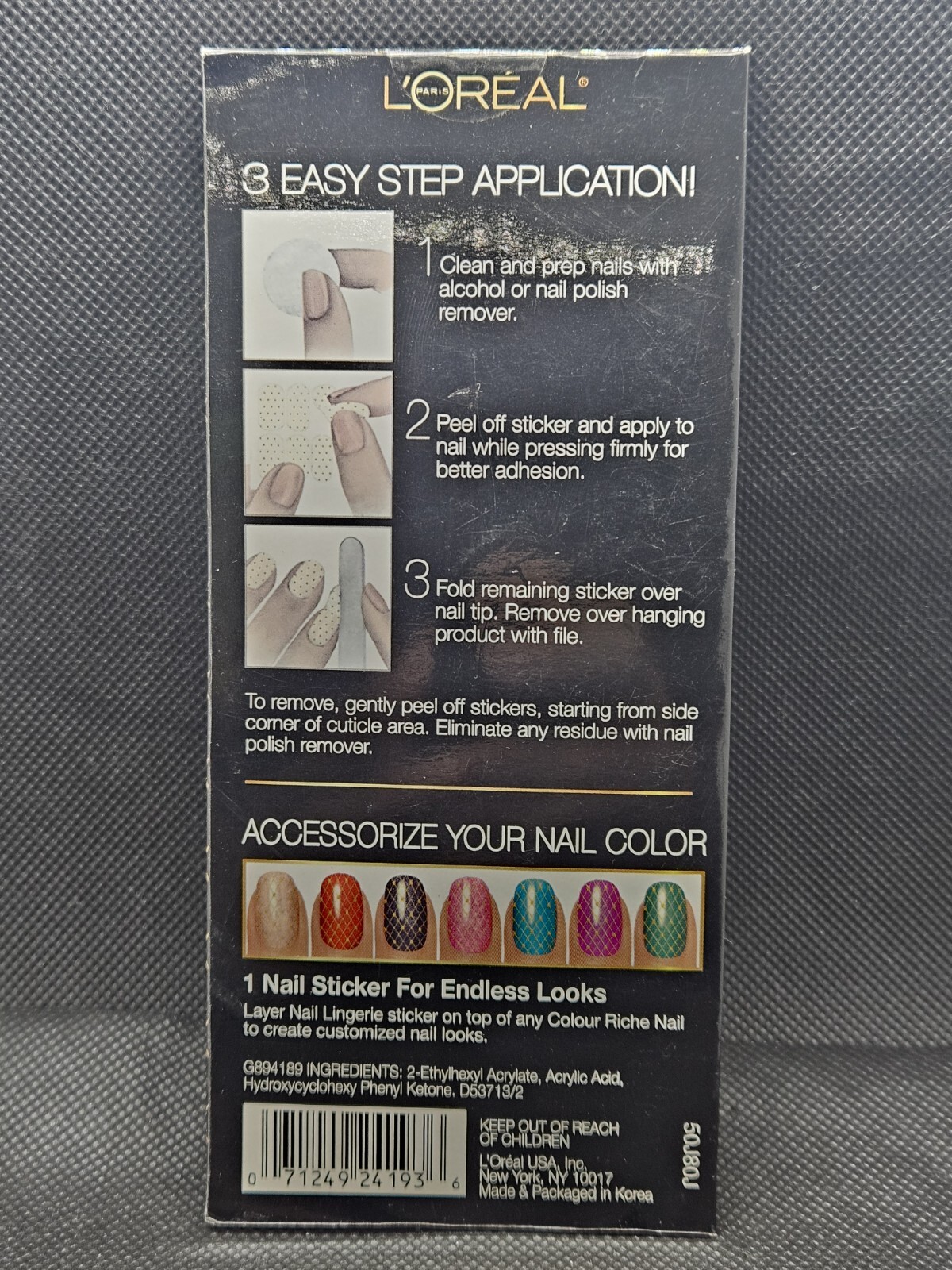 L’Oreal Ltd Edition Colour Riche Nail Lingerie 3D Stickers 700 STATEMENT PIECE