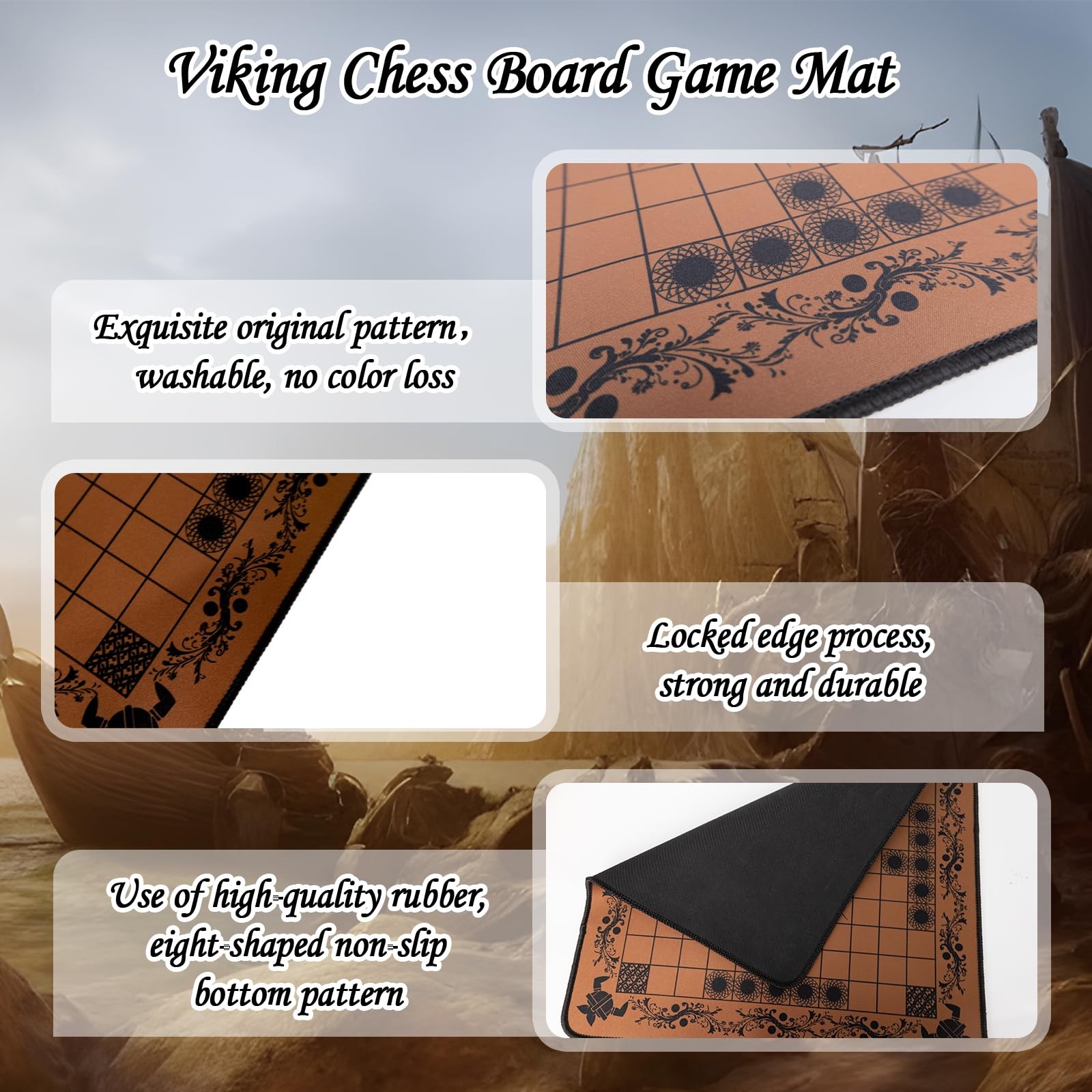 HNEFATAFL: Viking Chess Board Game, 14.2 inches by inches, Hnefatafl