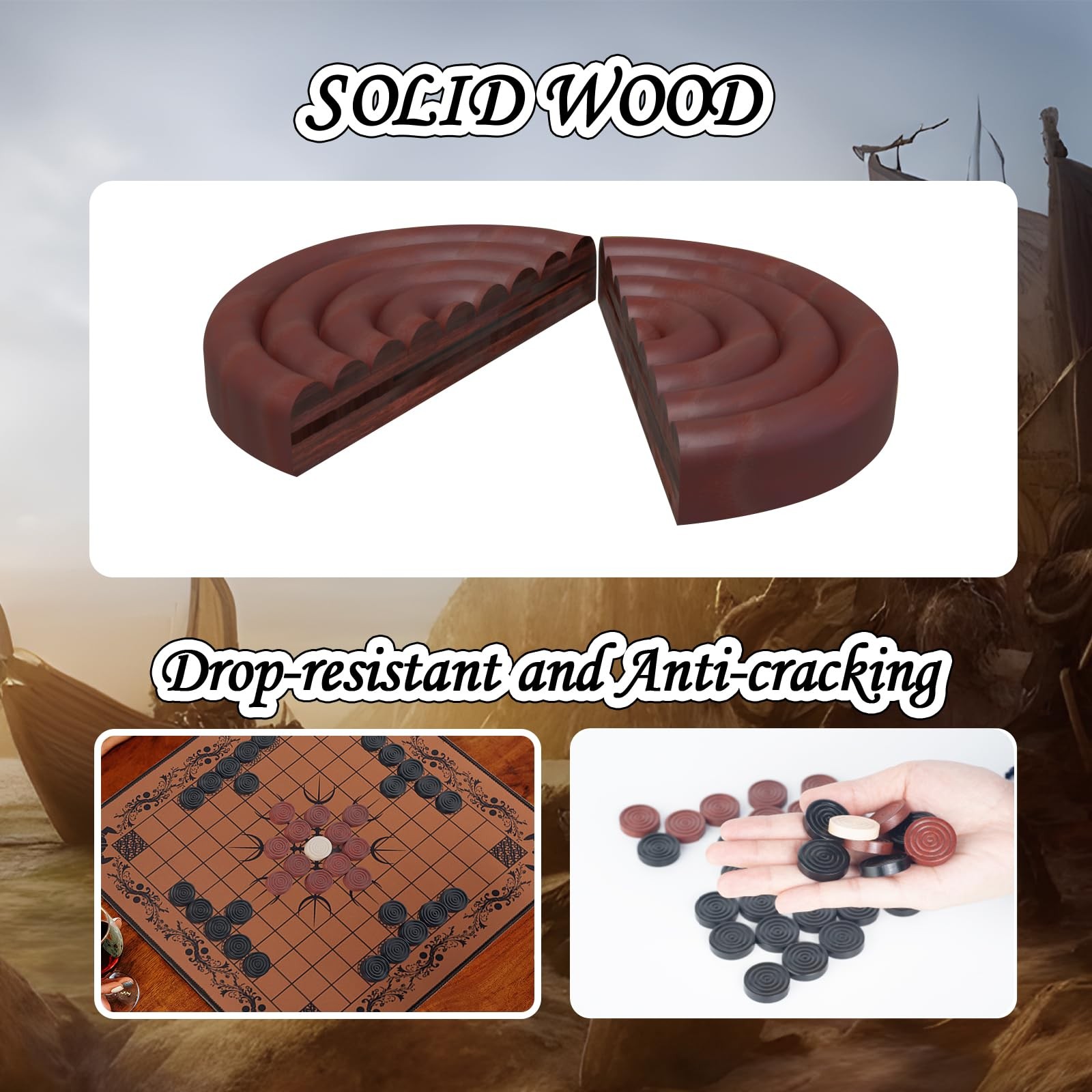 HNEFATAFL: Viking Chess Board Game, 14.2 inches by inches, Hnefatafl