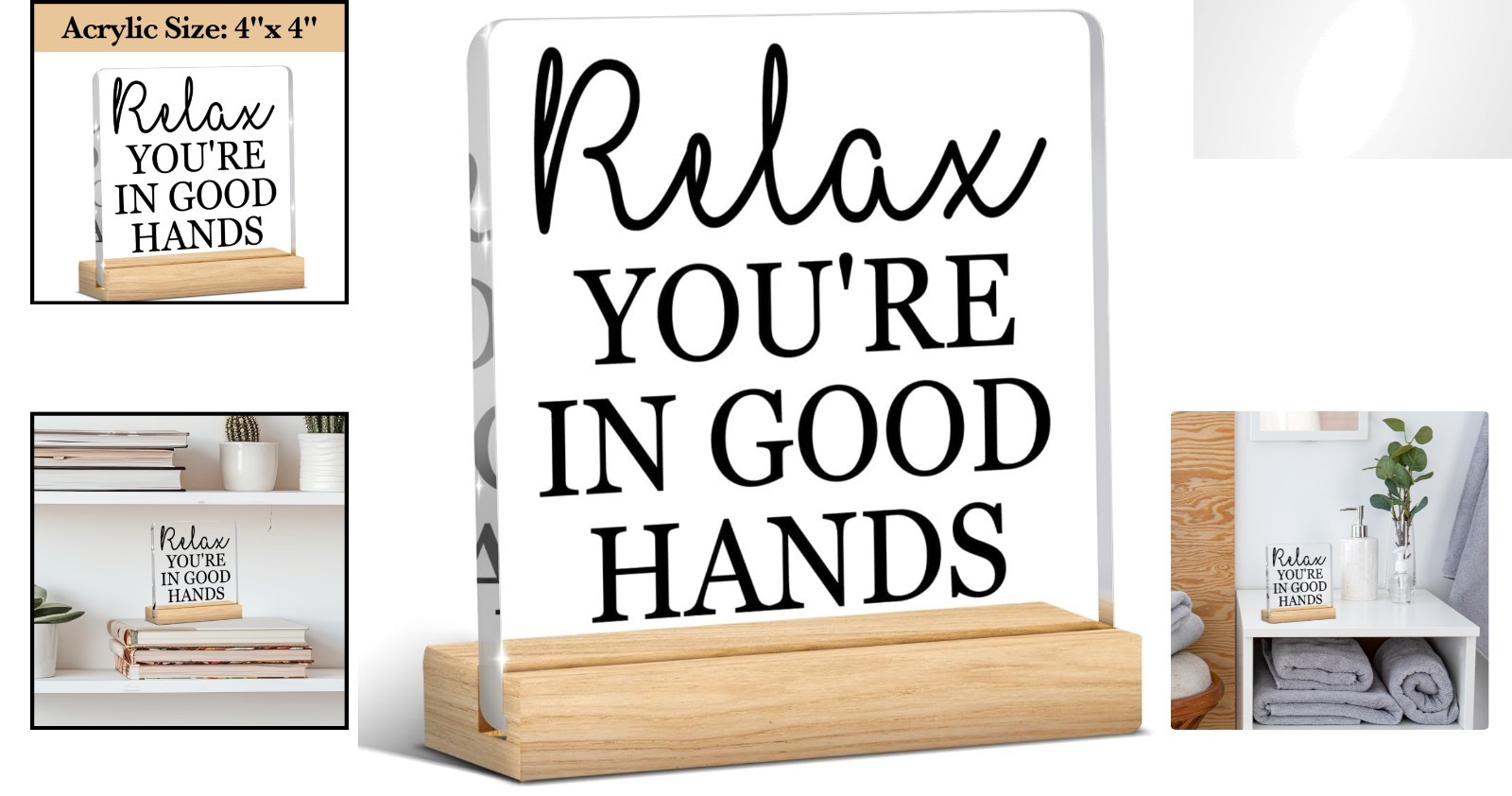 Unique 4×4 Acrylic Inspirational Decor for Home & Salon – Positive Energy Gift