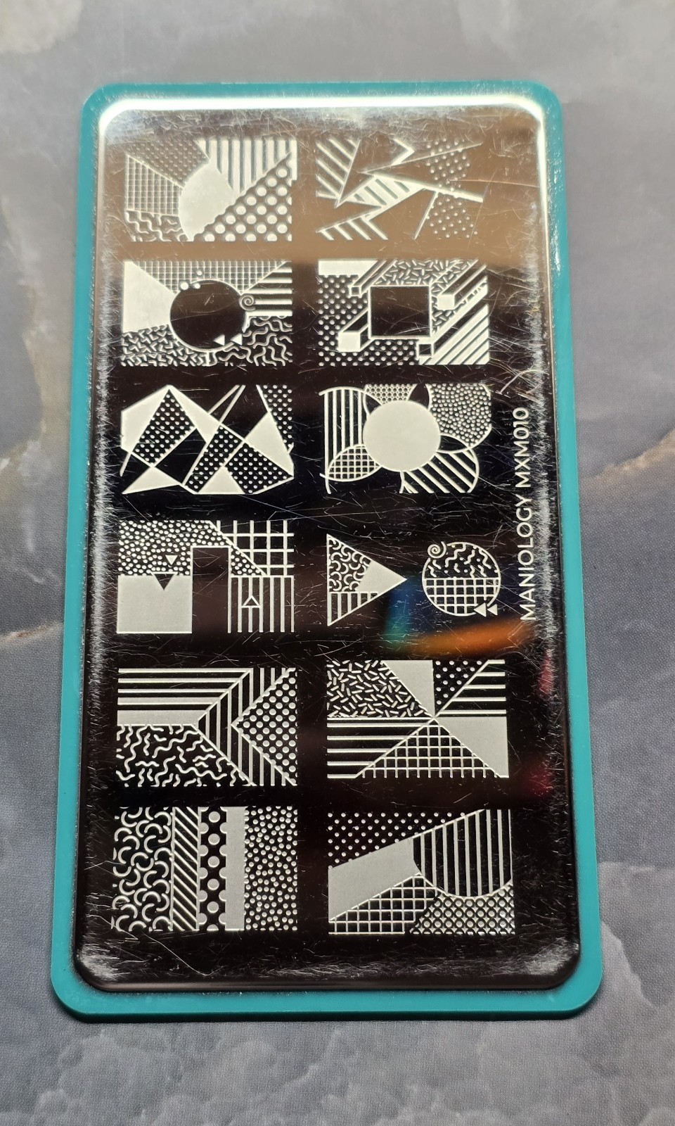 Maniology Nail Art Stamping Plate Memphis Mod Pattern Pop 80’s 90’s MXM010
