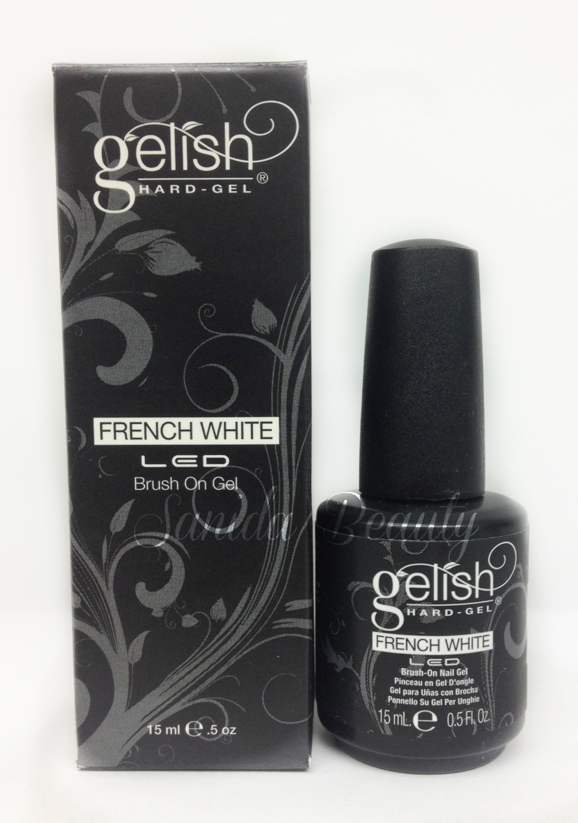 Harmony Gelish Hard-Gel – FRENCH WHITE LED Brush-On Gel 0.5oz #01396