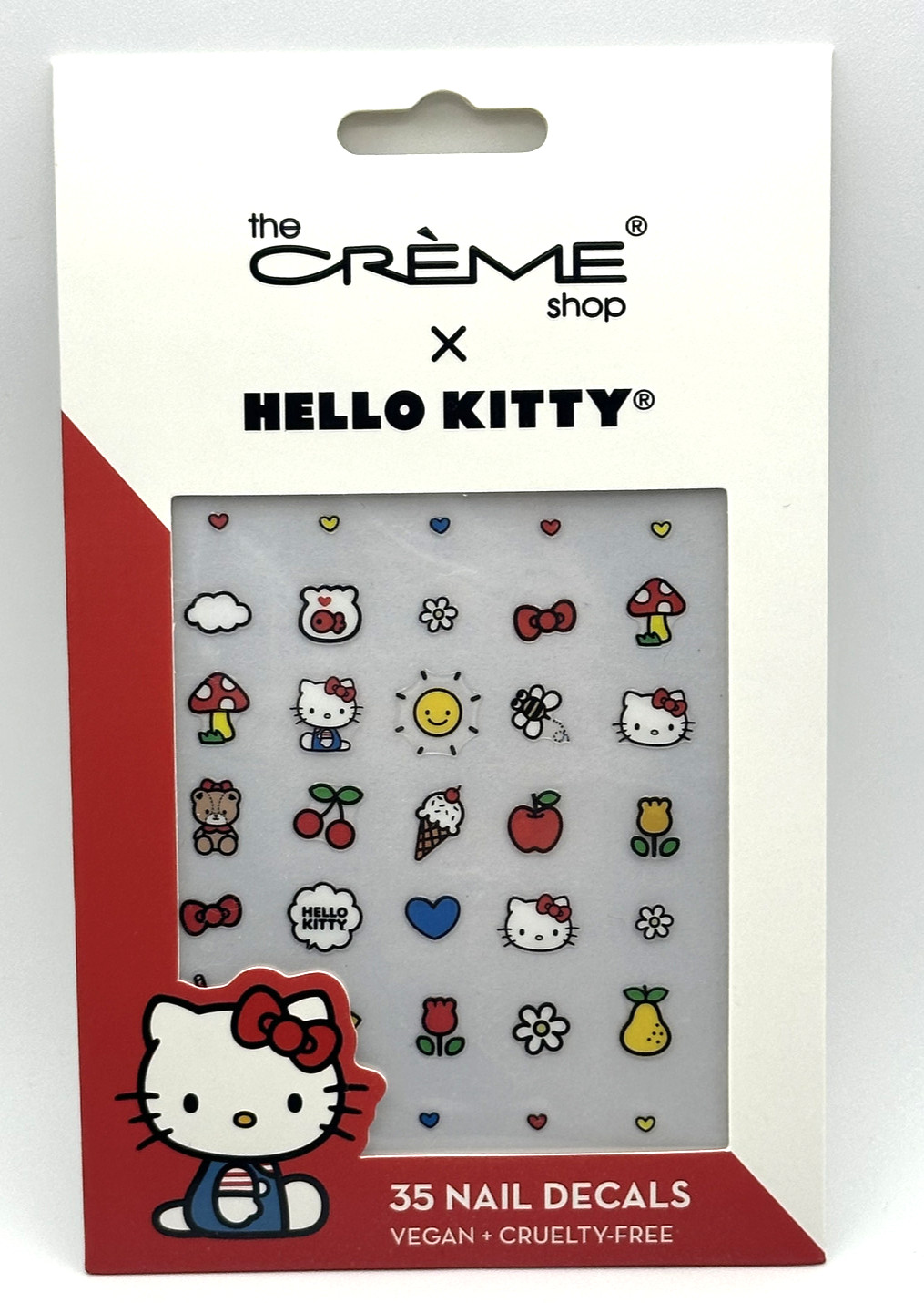 Hello Kitty The Creme Shop Nail Decals 85 Total Clear Nail Polish NIB Set of 2