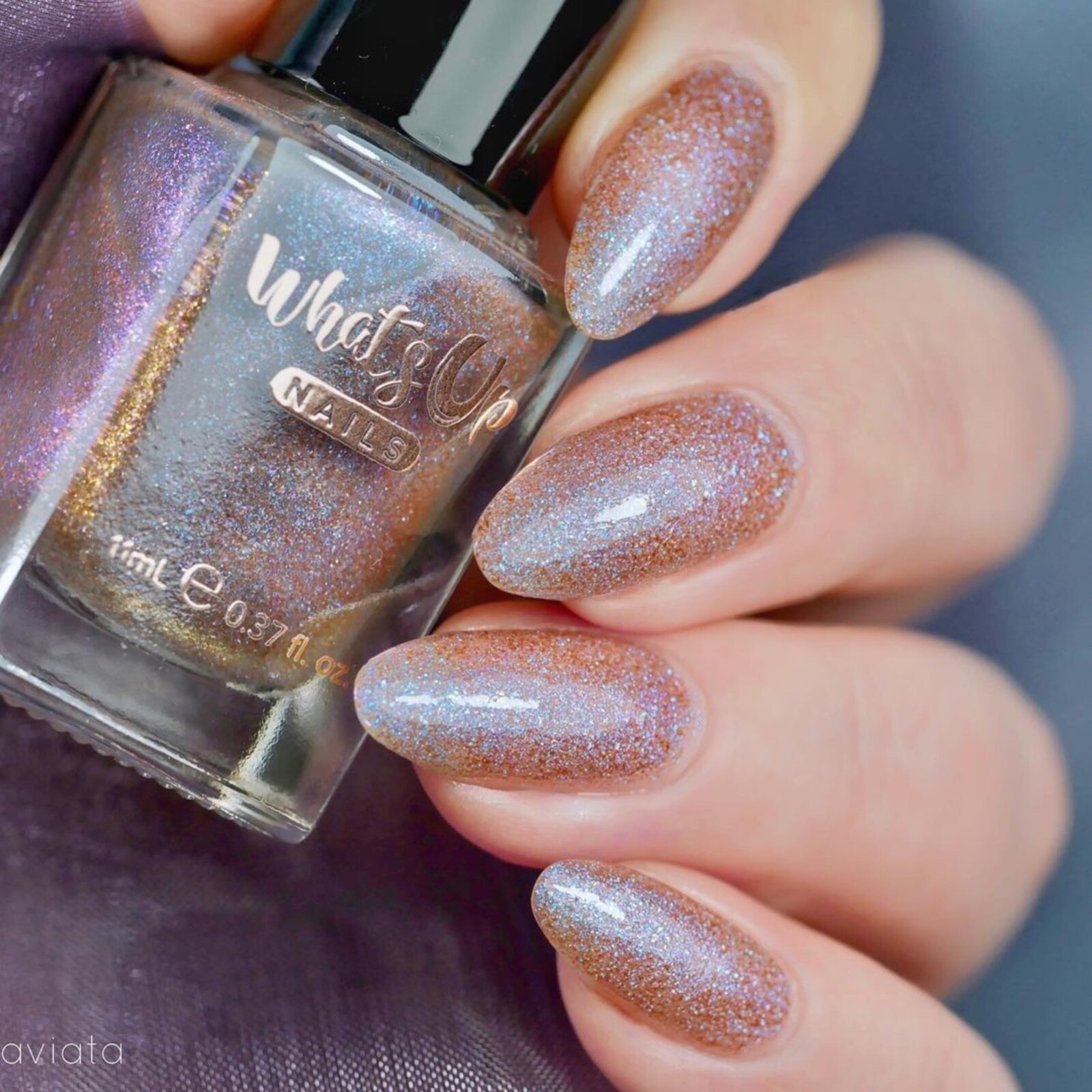 Crystal Nail Polish (Purple Base Blue to Pink Duochrome Shimmer) for Nail Art