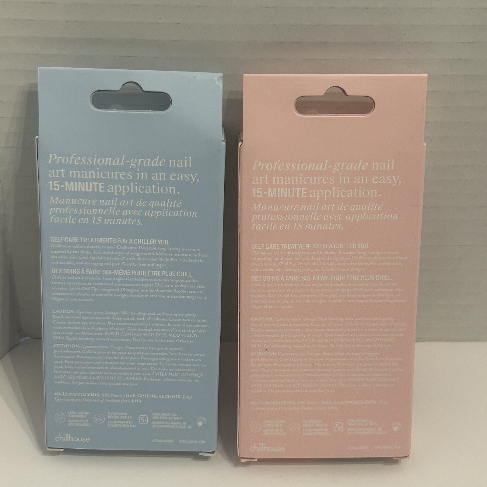 New Lot Of 2 Chillhouse Chill Tips Nail Art Press-Ons Gone Riding Pool Day