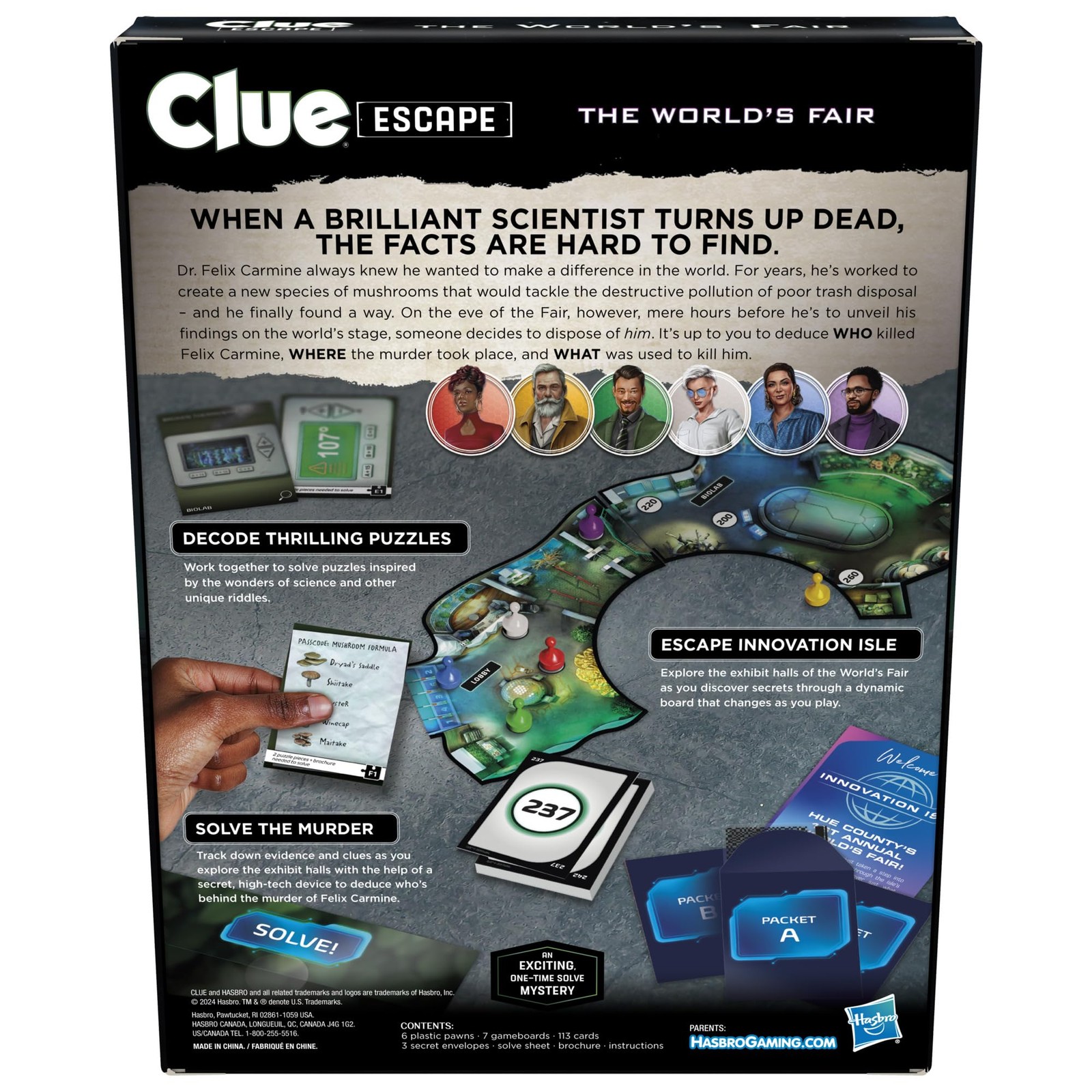 Clue Escape: The World’s Fair Board Game | Escape Room Medium, Not Applicable