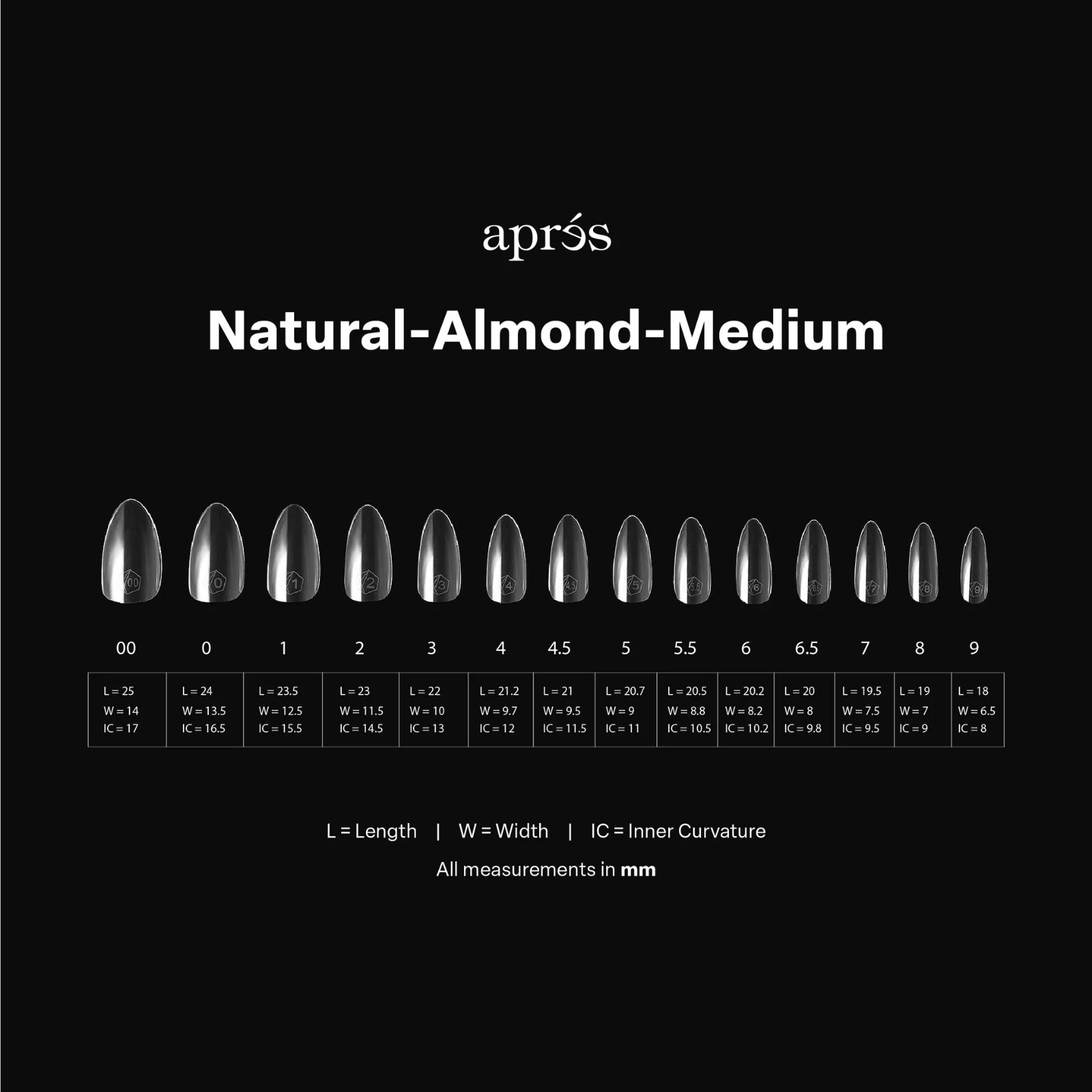 Apres Gel-X Natural Almond Medium (Box of 600 Tips)
