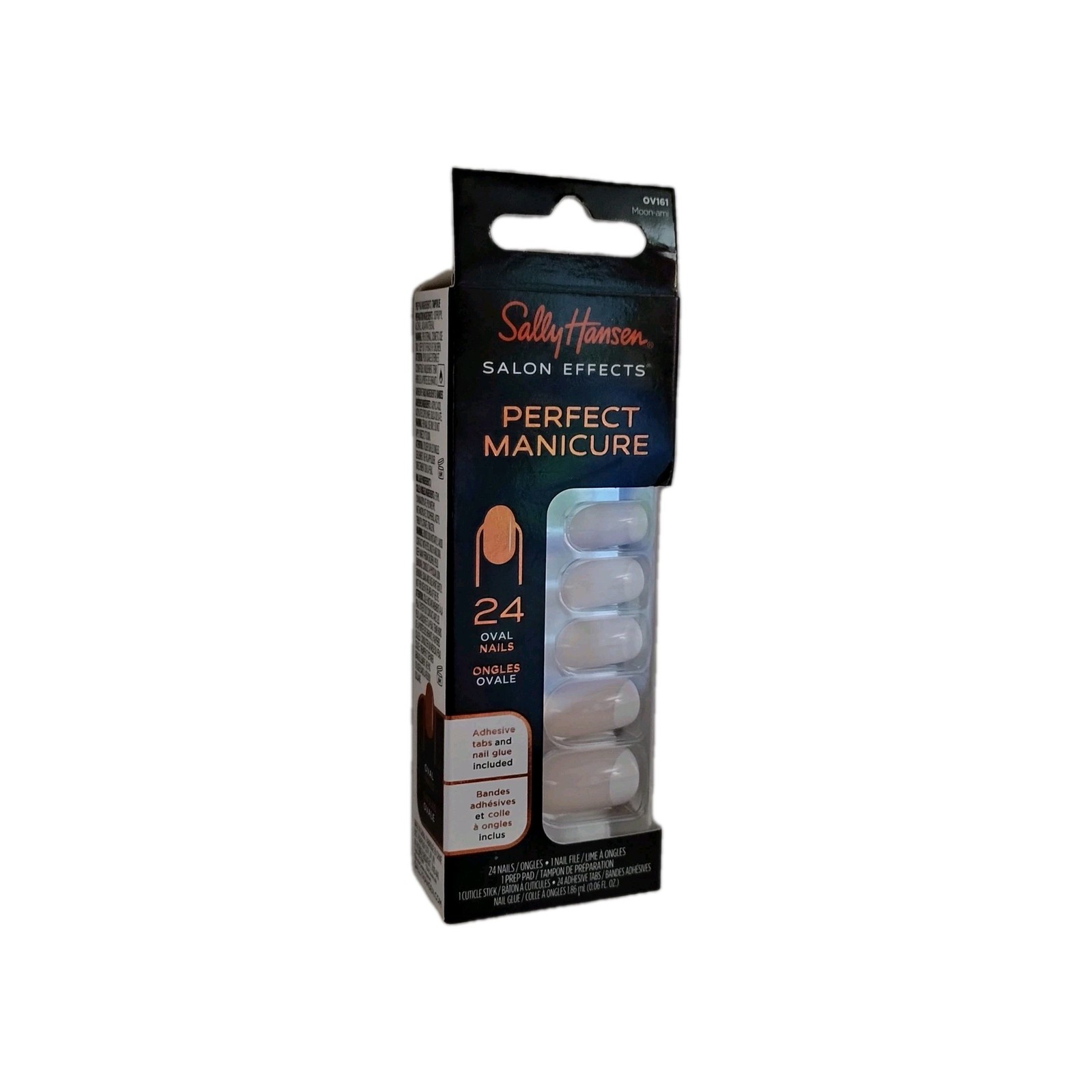 Sally Hansen SALON EFFECTS PERFECT MANICURE 24 OVAL Press-On Nail OV161 MOON-AMI
