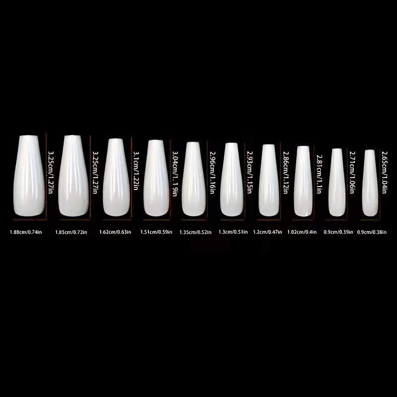 216pc 9 Designs Press On Nails 10 Sizes Full Cover Reusable Elegant Nail Set