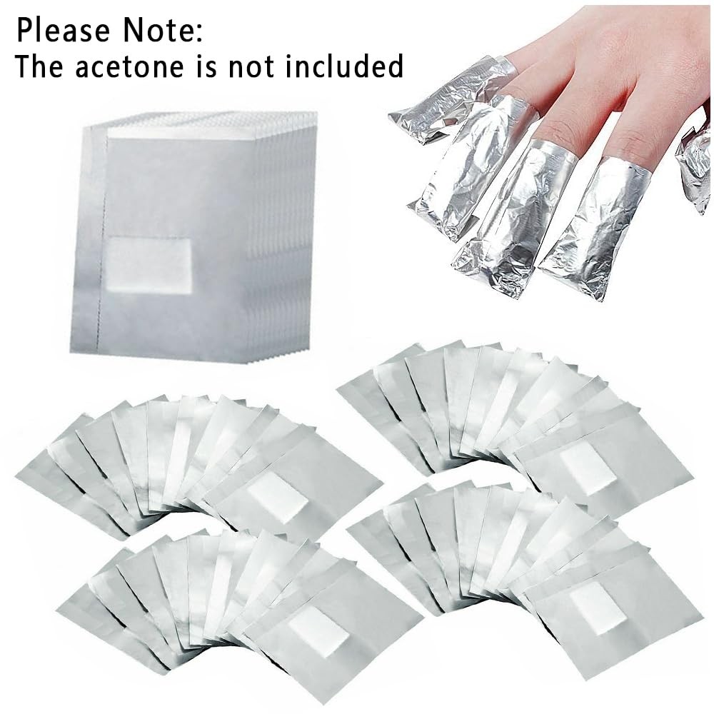 400Pcs Nail Polish Remover Gel Foil Wraps 400 Count (Pack of 1),