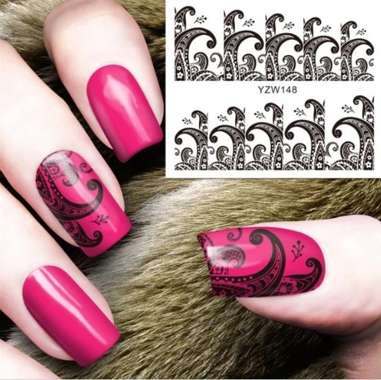Flower, Floral Nail Art Water Decals DIY Nail (Group 1)