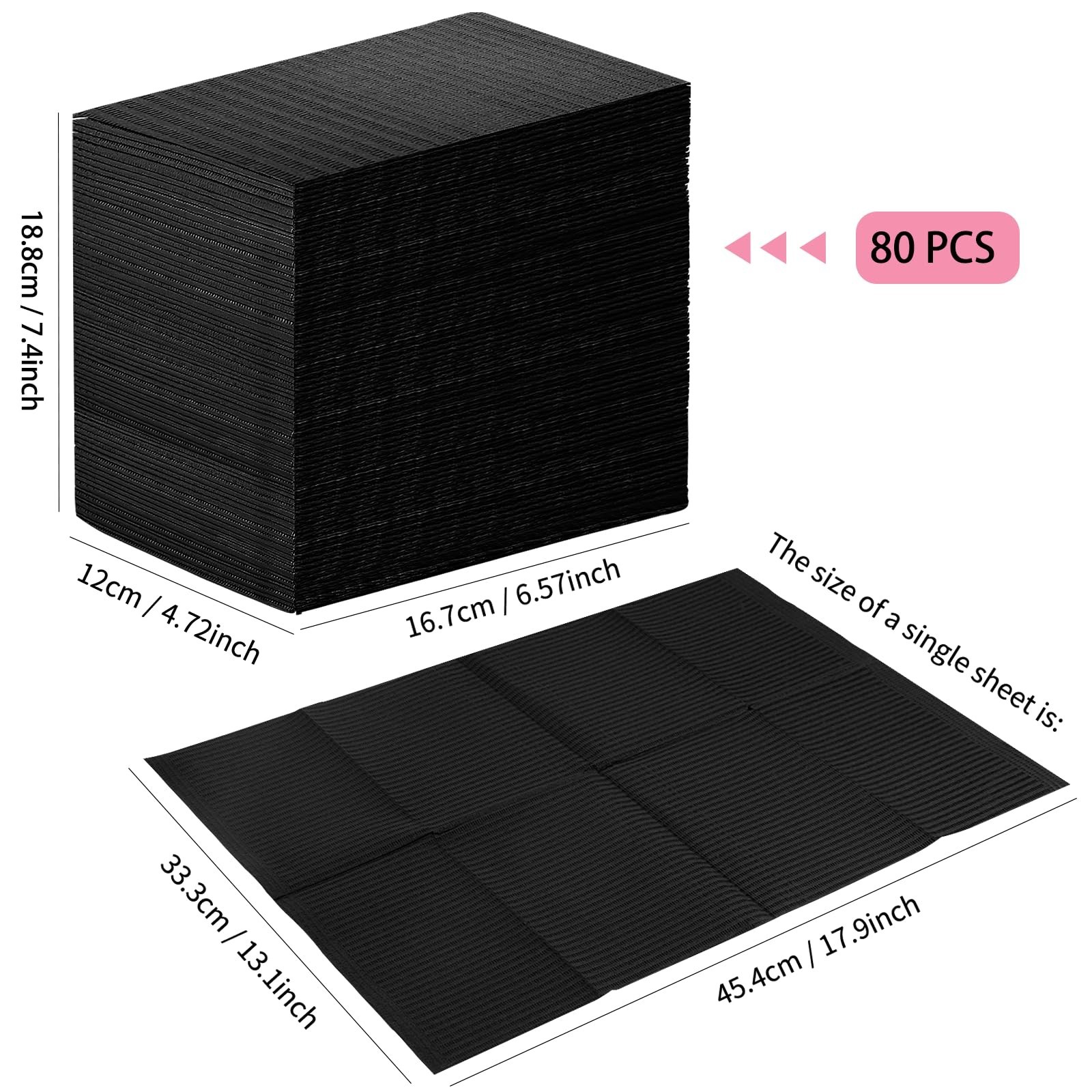 80pcs Disposable Nail Mats Foldable Nail Paper Towels, Table Acrylic Nail Pra…