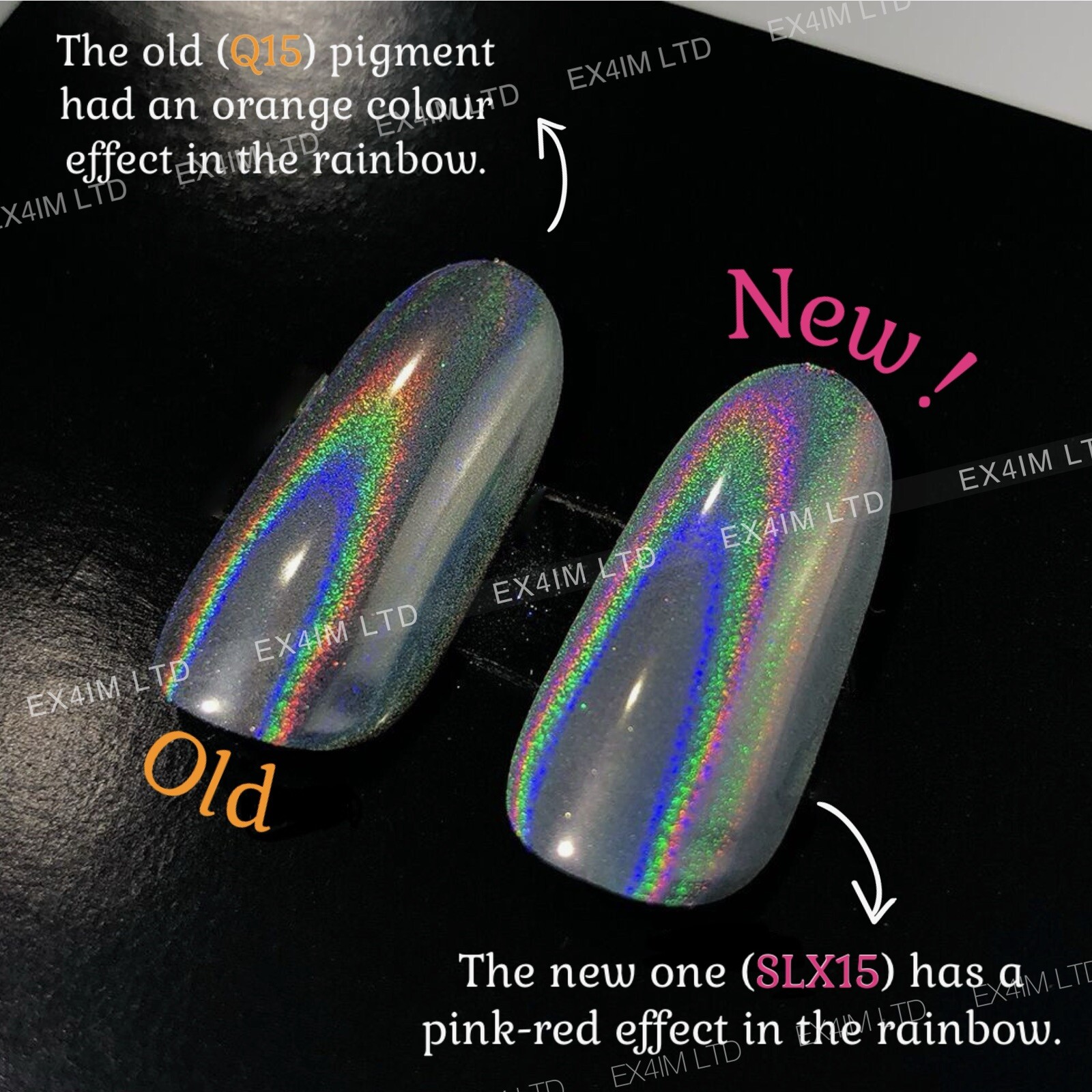 Unicorn Nail Chrome Powder Pink Rainbow Aurora Effect Nails NEW Upgraded Pigment