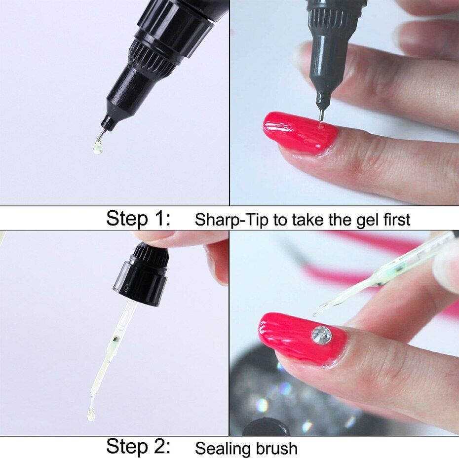Rhinestone Adhesive Nail Glue – 10ml Top Coat Gel Nail Manicure Accessories 1pc