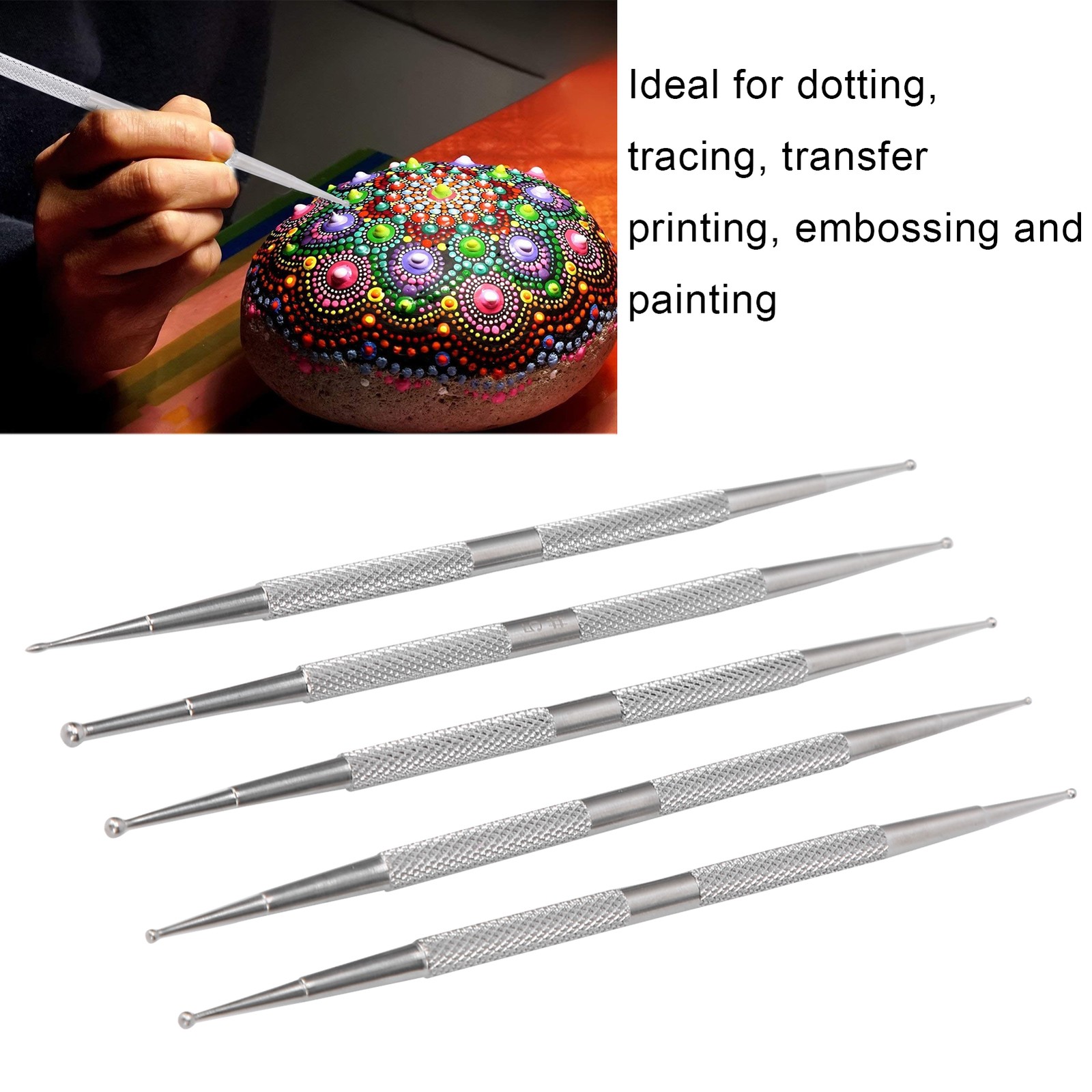 5pcs DIY Nail Art Dotting Pen For Professional Nail Salons