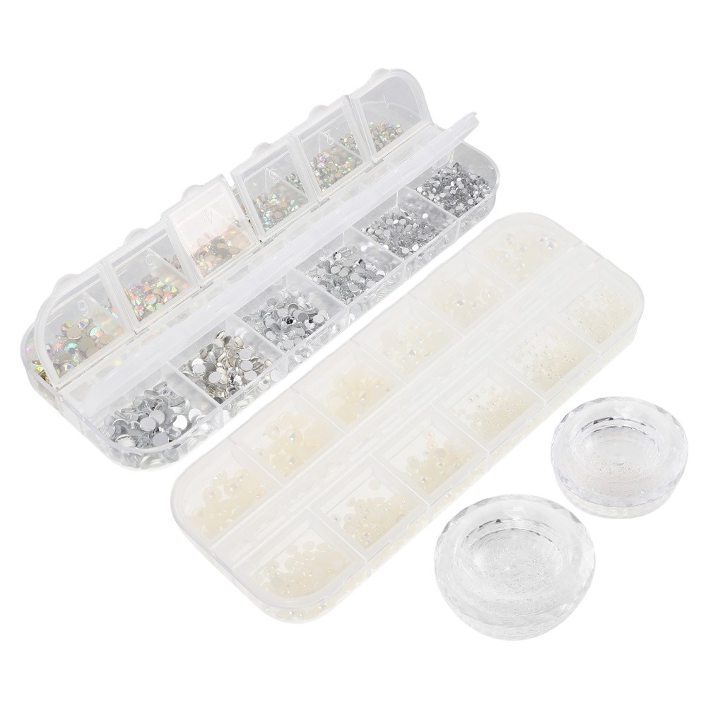 4 Boxes Nail Crystal Rhinestones Flatback Ab Gems For Crafts And Nails