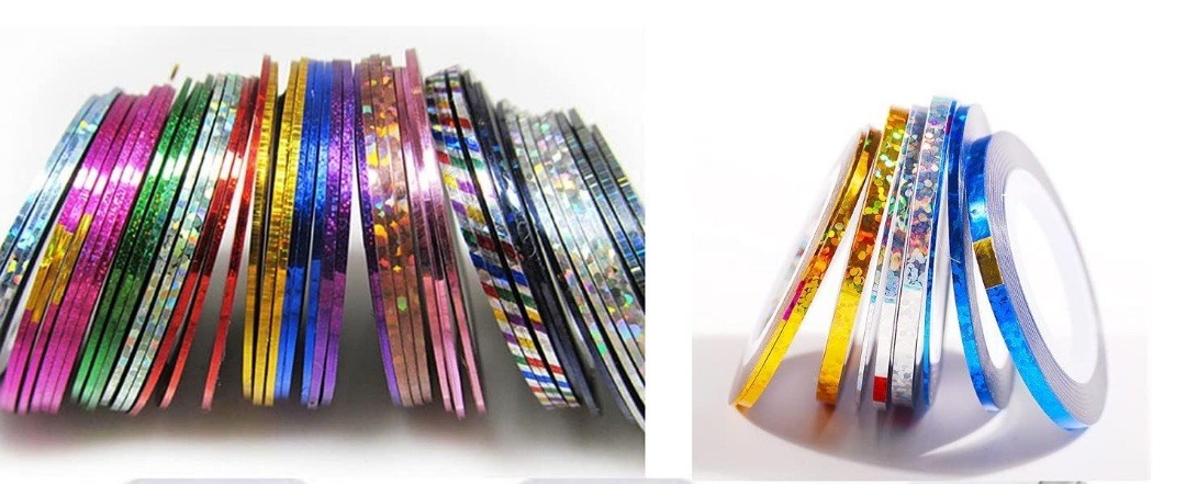 Nail Art Striping Tape Lines Kit 32 Pcs 1Mm 2Mm 3Mm Nail Tape Strips for Design