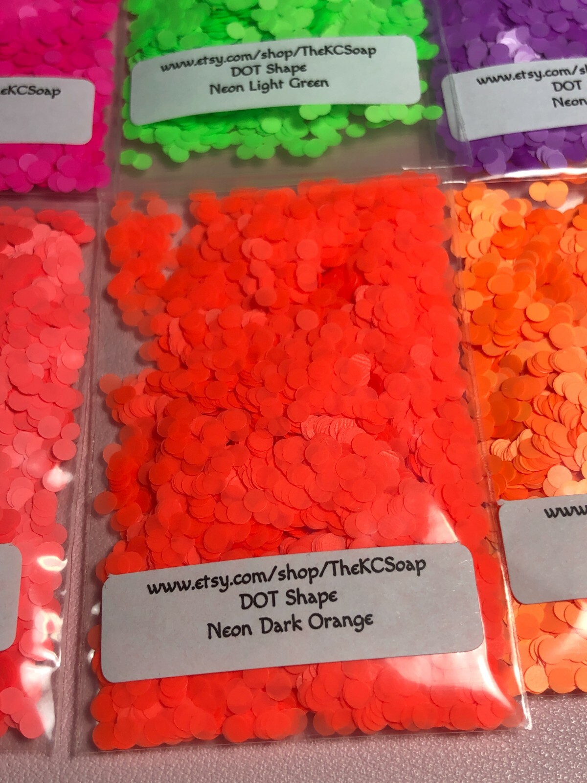 Solvent Resistant 3MM Neon Dot nail art glitter shape spangles sequins US Seller