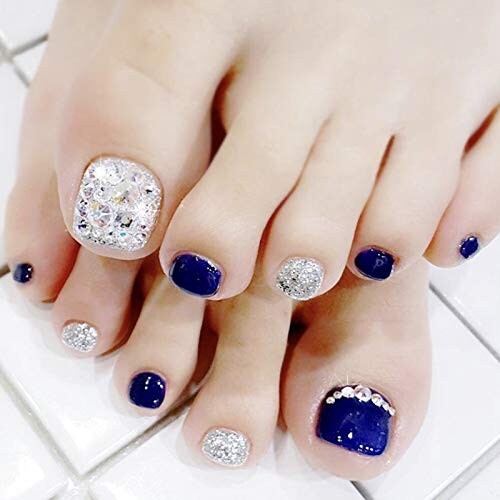 Artistic 100-Piece Full Cover Fake Toenail Tips for Stunning Nail Designs
