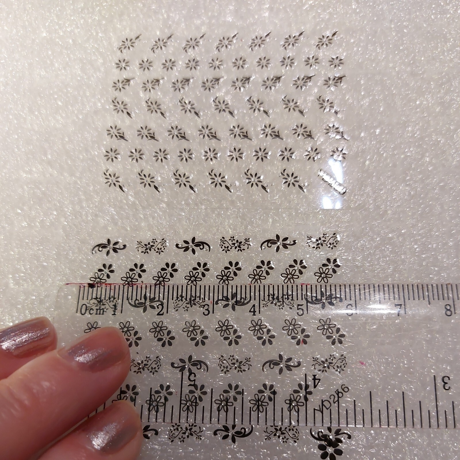 2 X Small Sheets Of Black Nail Art Stickers (Dn367) New