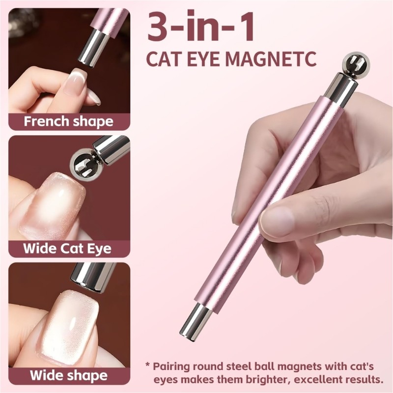 Nail Art Tools Cats Eye Nail Magnet Tool Set for Cats Eye Gel Polish
