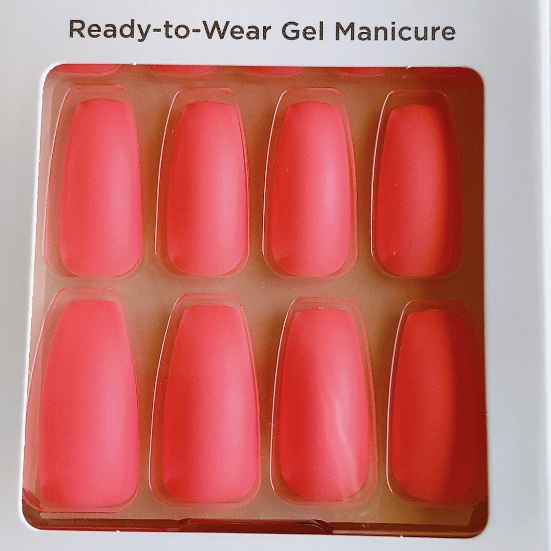 GoldFinger Gel Glam Press On Nails Manicure Pink Neon Coffin Long Glue