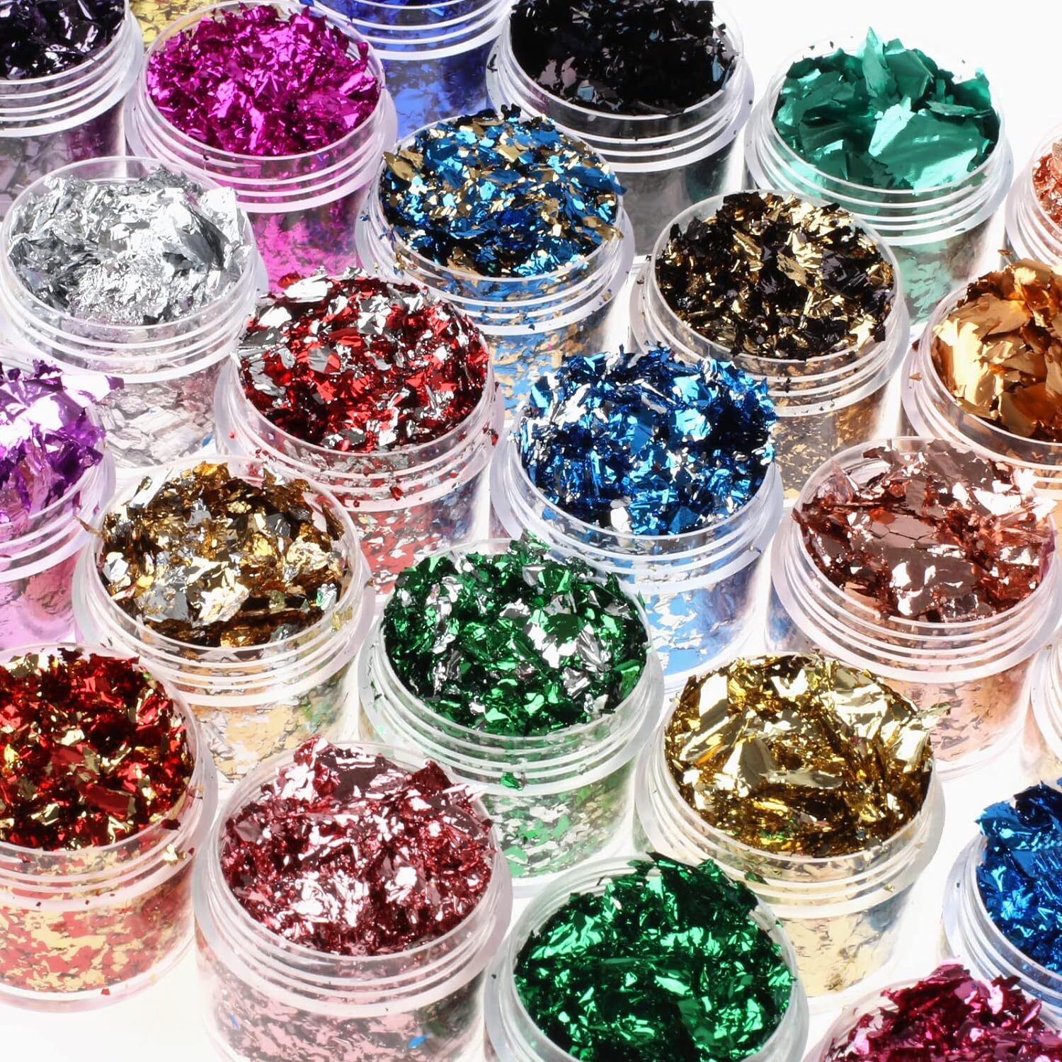 Gold Flakes for Resin 30 Colors Metallic Foil Flakes Colored Gilding Flakes Cr