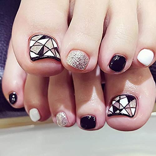 Artistic 100-Piece Full Cover Fake Toenail Tips for Stunning Nail Designs