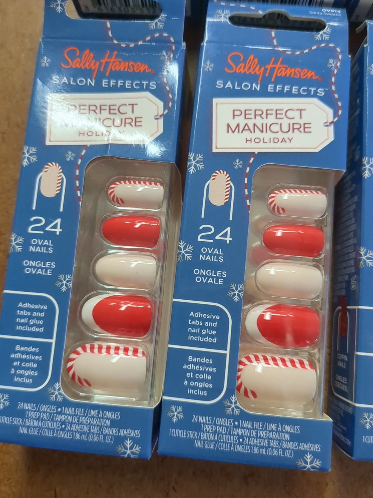 $59.94 Lot of 6 Sally Hansen Salon Effects Press On Nails – Square, Oval, Almond