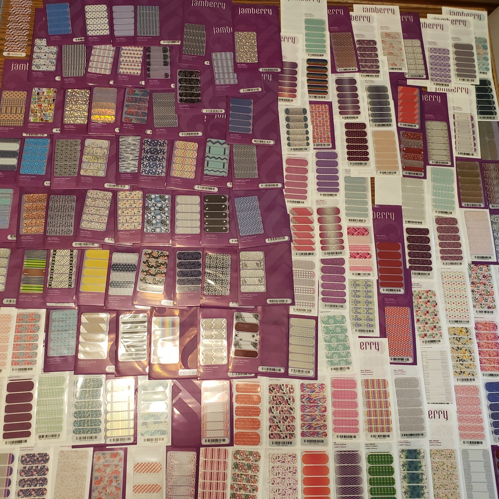 Massive Lot Of Jamberry Nail Wraps 180 full sheets plus partial sheets