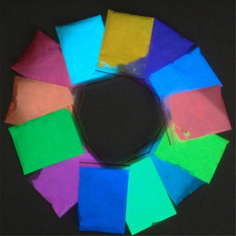 Glow In The Dark Acrylic Paint Luminous Pigment Fluorescent Powder