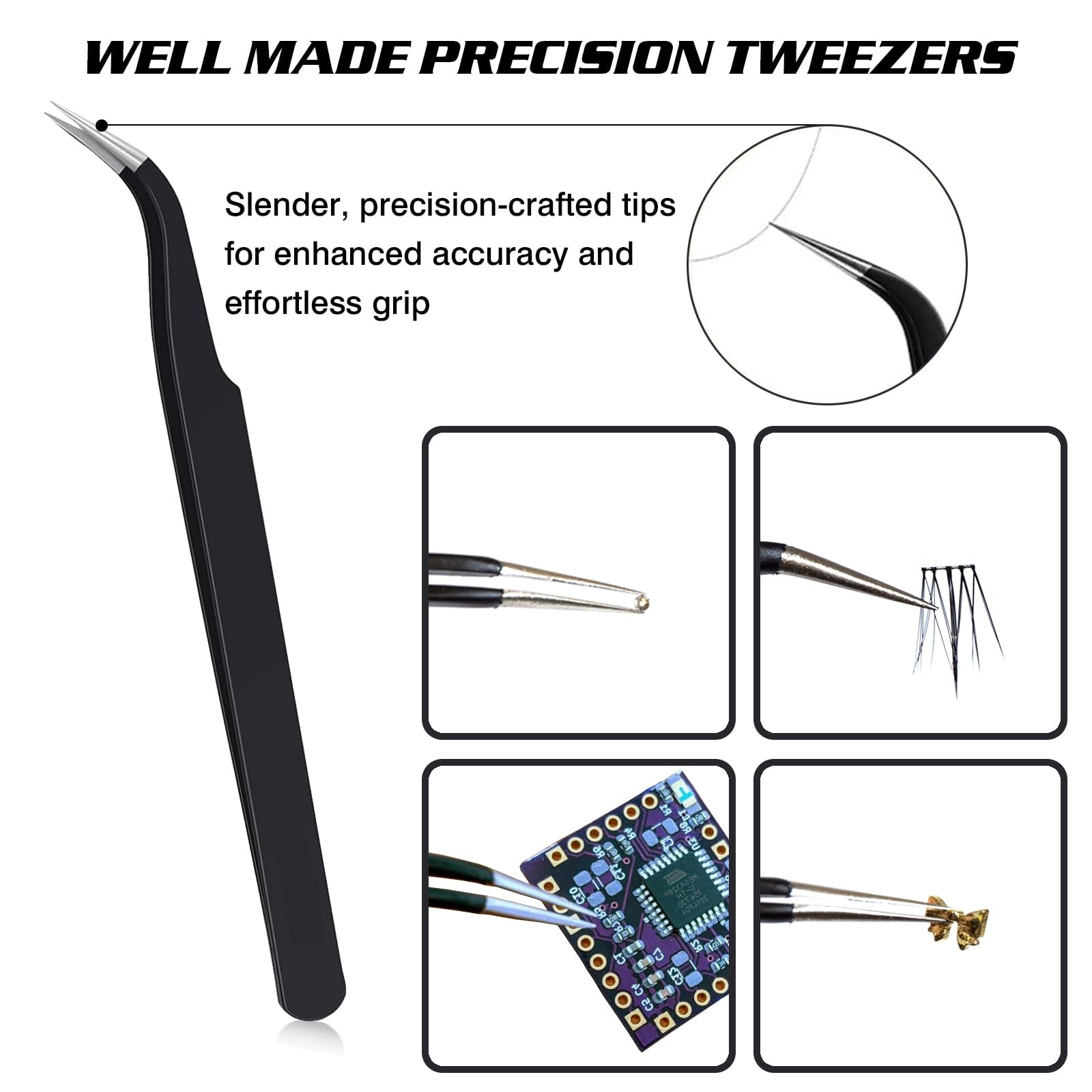 VANALIA Rhinestone Picker Tool 2 Bedazzling Pen 6 Extra Wax Tips&Tweezer 16Pcs