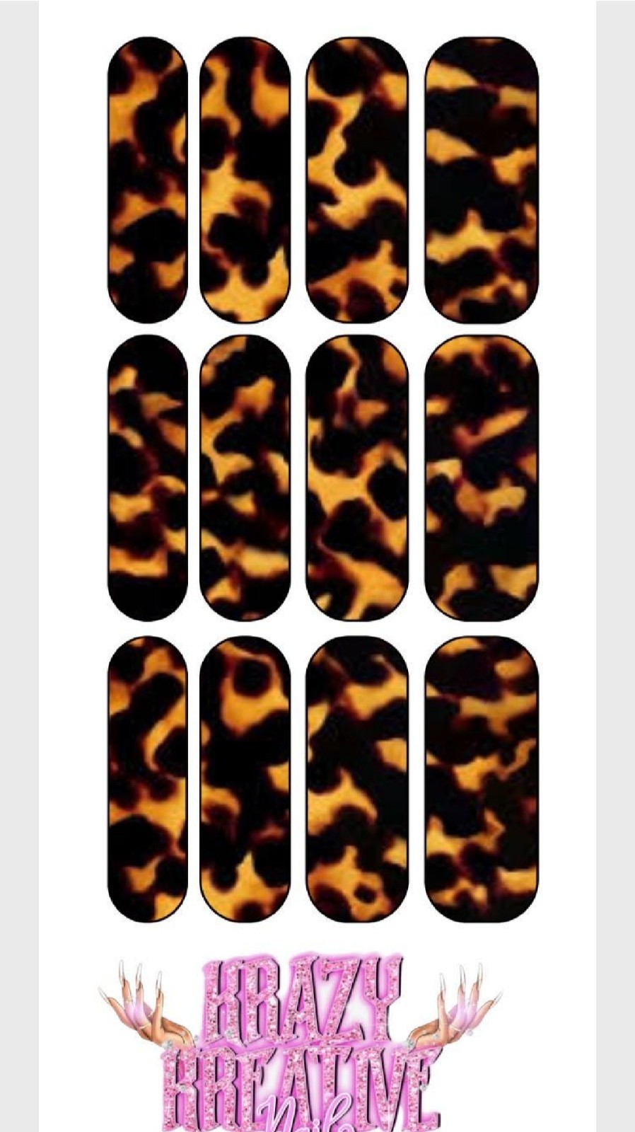 Nail Art Leopard Wild Leo Print Water Stickers Slider Transfer Decal Design NS9