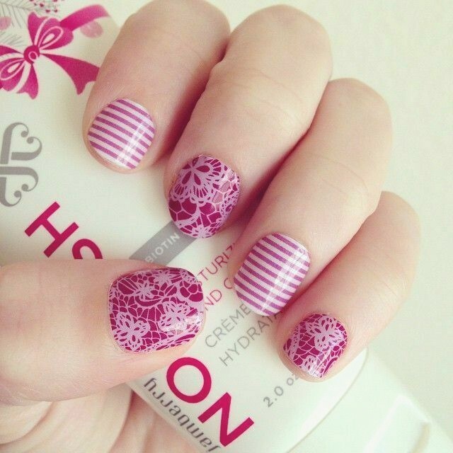 Jamberry Nail Wraps ~ HALF SHEET ~ LADY LACE Retired Rare Fall Floral