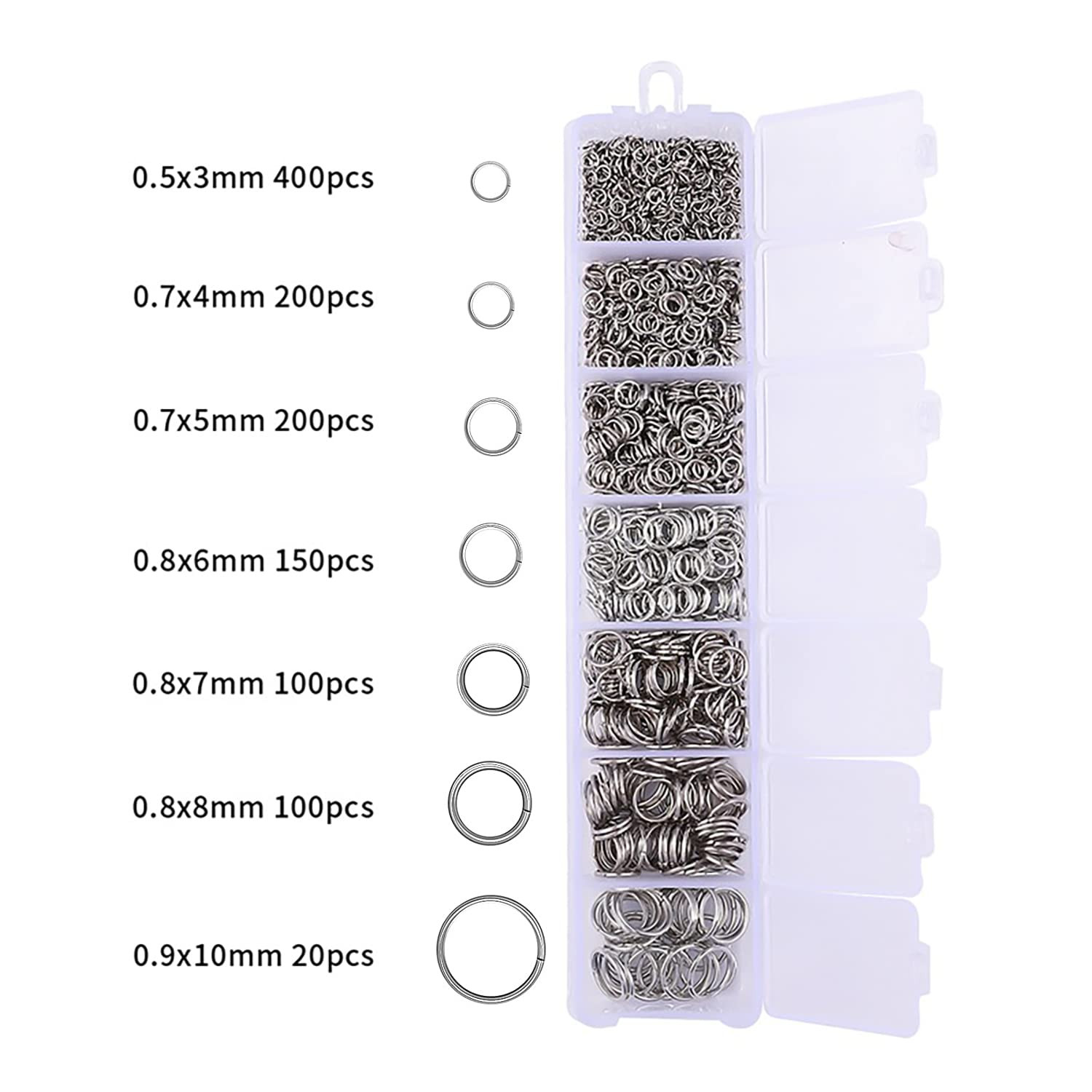 1070Pcs Nail Art Dangle Charm Piercing Tool Hand Drill Nail Piercing Charms Jump