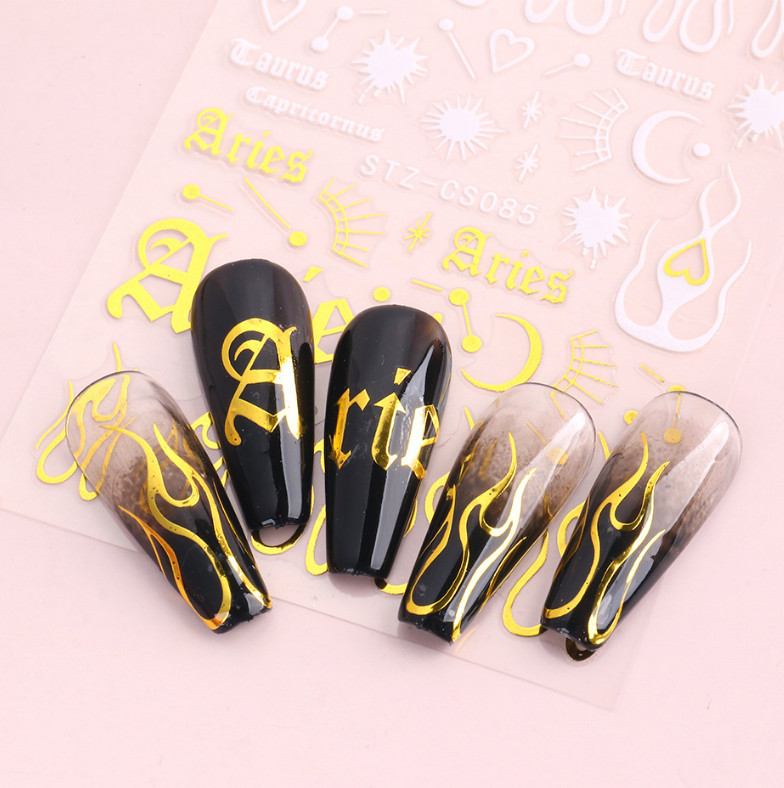 DIY Snowflake Christmas Nail Sticker French Tips Heart Lace Stripes Deer NS38