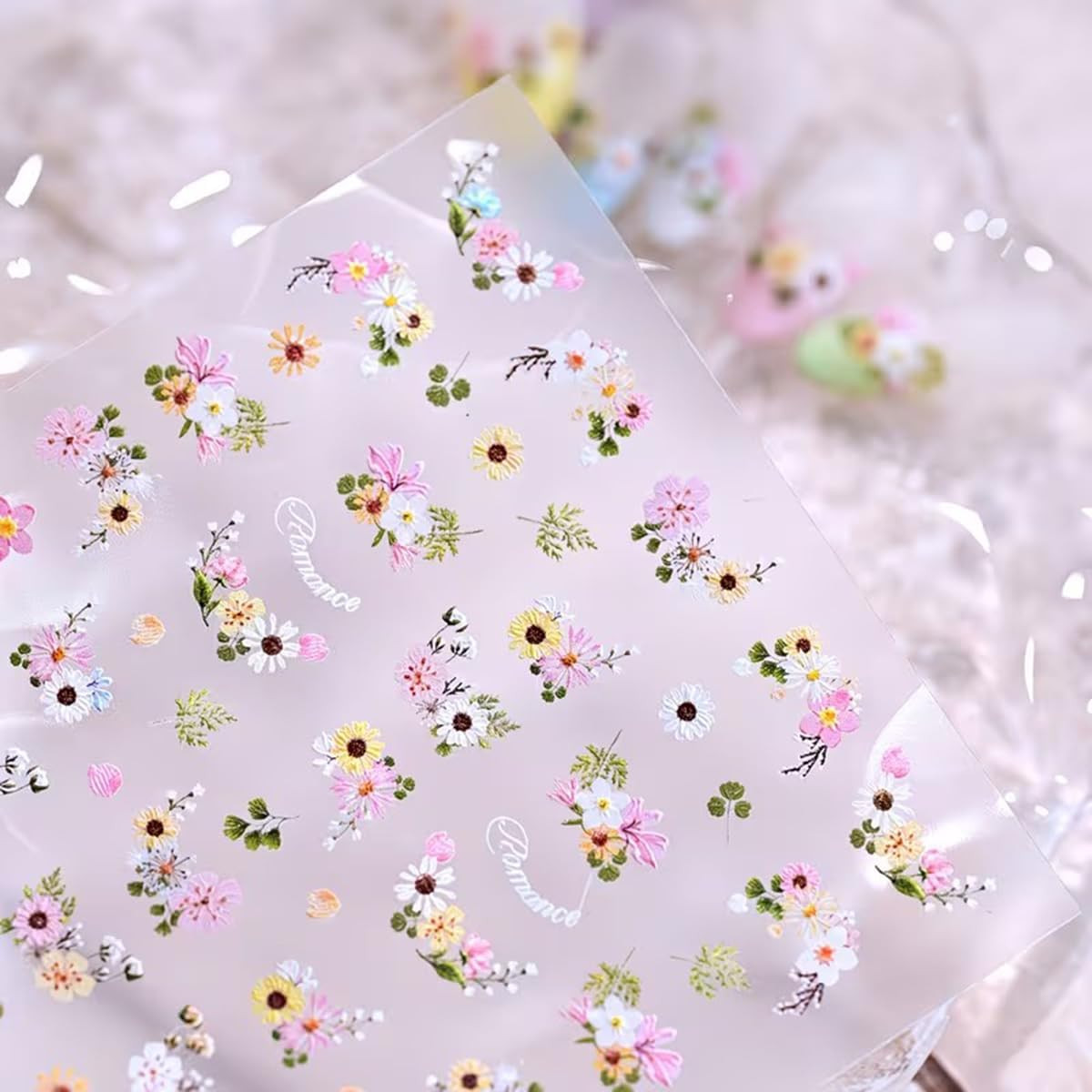 Lemon Nail Art Stickers Decals 5D Embossed Summer Lemon Nail Decals 1PCS Fruit S