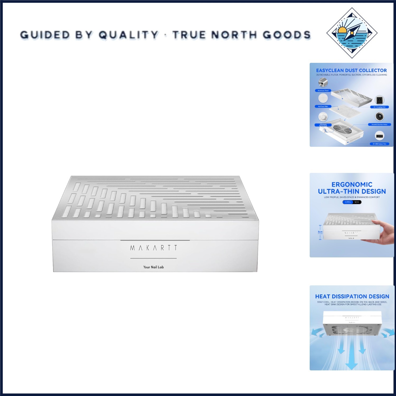 Ultra-Thin Nail Dust Collector – Quiet, Portable Dust Extractor for Salons