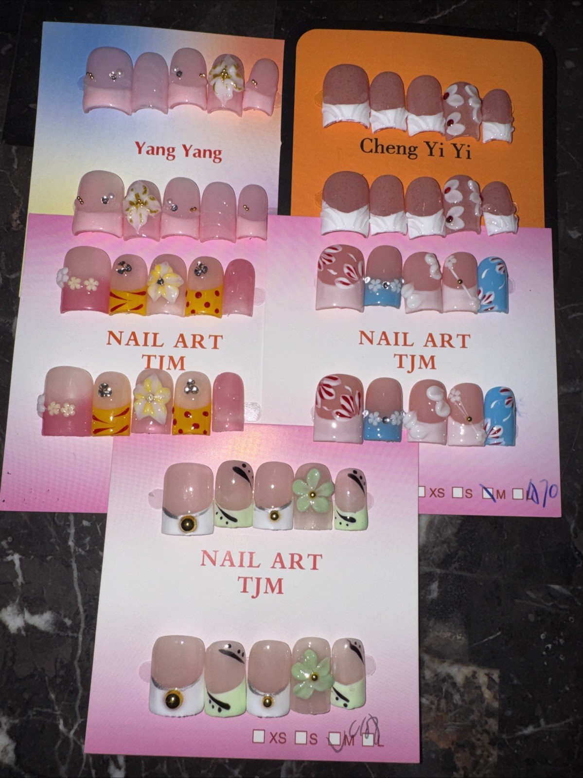 Handmade Baby Duck Press On Nails Medium 5 Pair Variety Bundle Y2K Reusable