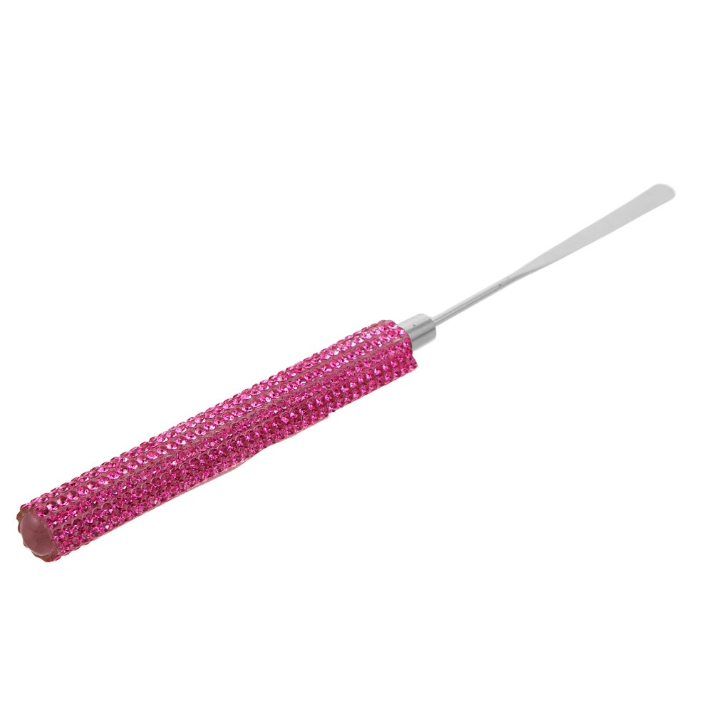 Rosy Rhinestone Metal Nail Mixing Tool Durable Nail Glue Stirring Rod for DIY