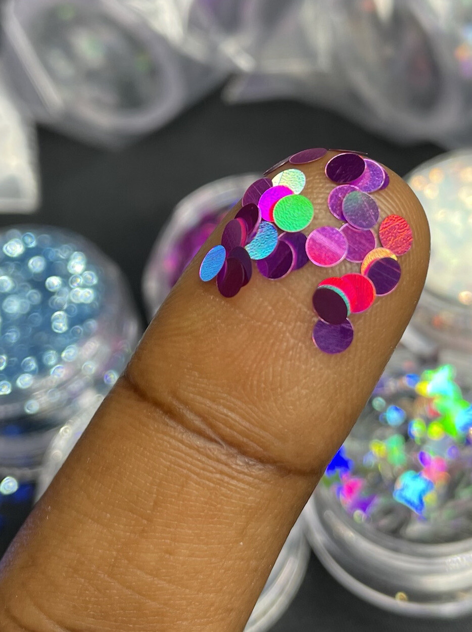 Colorful Nail Glitter Powder Sequins Laser Foils Flakes Nail Art Decoration Tips