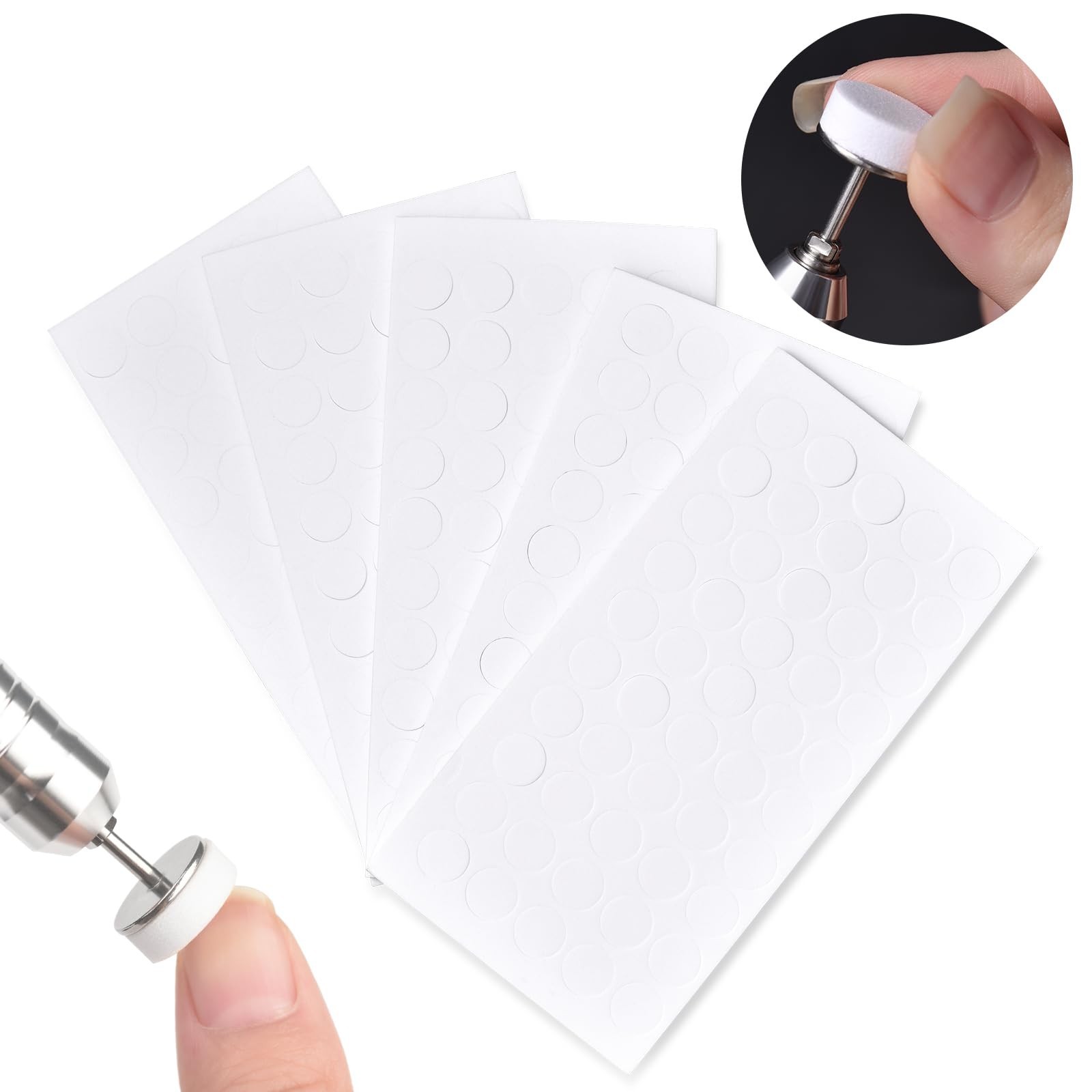 KADS 100Pcs Nail Nail Buffing Self-Adhesive Replaceable Sandpaper Polishing F…