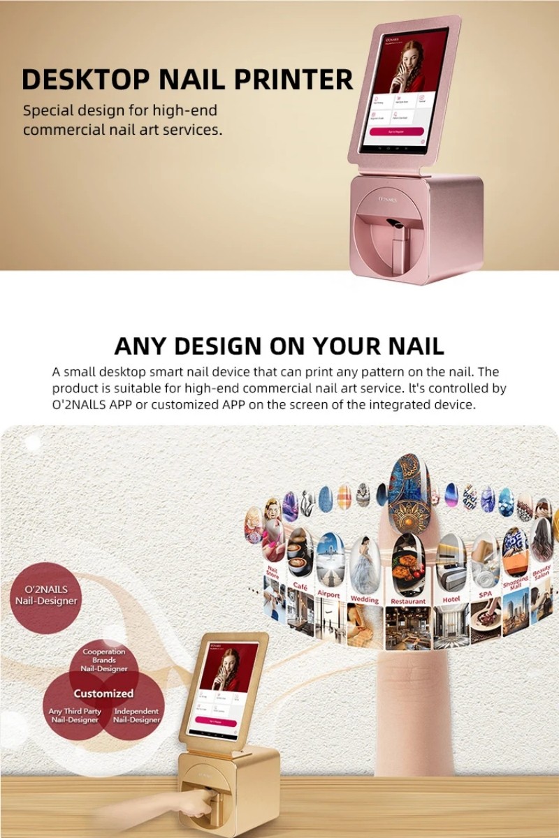 O’2NAILS X11 Plus Nail Printer 3D App 10.1″ Nail Art Printing Machine Portable