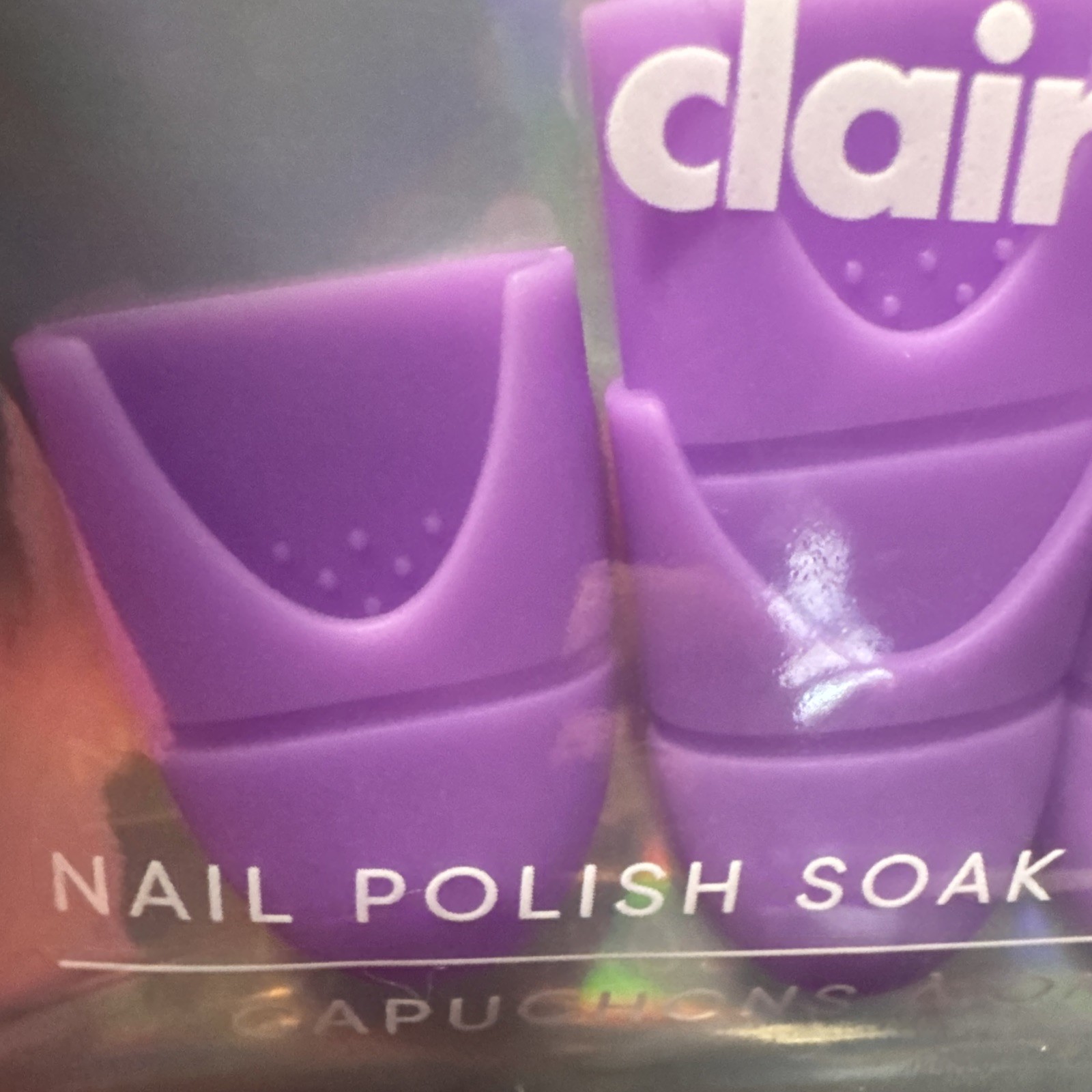 Nail Polish Soak Off Caps Brand New Purple 5 Caps Claire’s Sealed Package