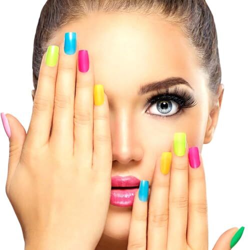 24 Sheets Light Color Nail Polish Stickers Full Nail Wraps Stick on Nail
