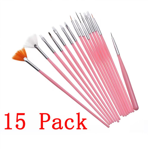Wood Metal Kolinsky Sable Hair Acrylic Nail Brush Handle for Manicure Tools US