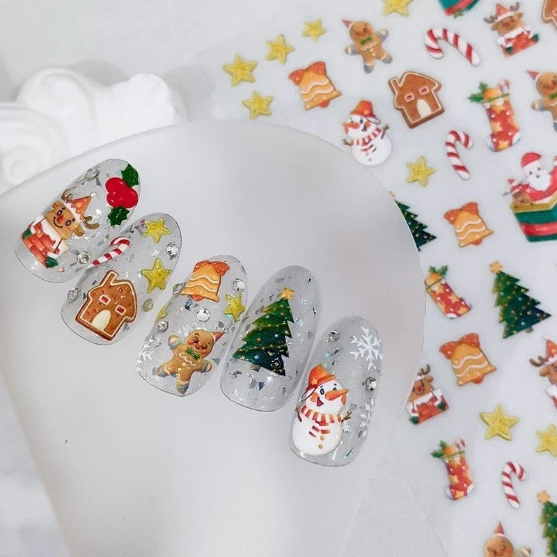 Gingerbread Christmas Nail Art – Festive Holiday Designs (376)