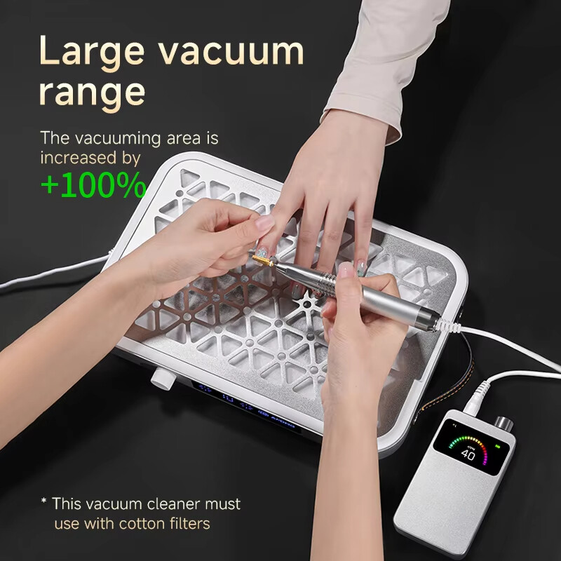 48W Low Noise Nail Dust Collector Nail Vacuum Cleaner for Nail Salon