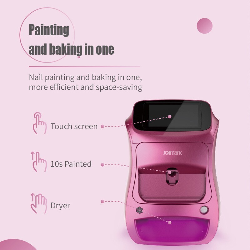 3D Touch Screen Nail Printer APP DIY Auto Nail Art Printing Machine w/ Gel Dryer